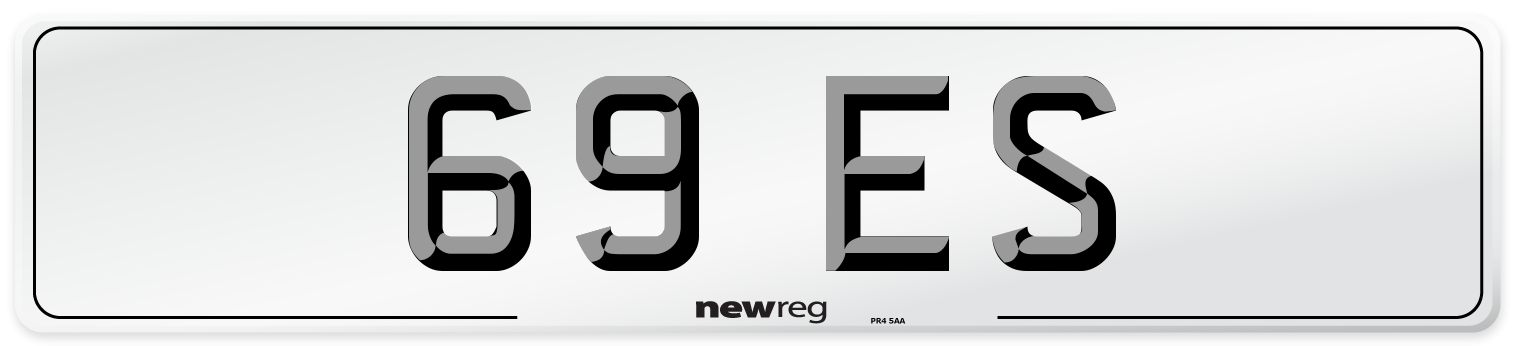 69 ES Number Plate from New Reg